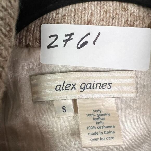 Alex Gaines Jacket Women's Small Leather Suede Cashmere Full Zip - Picture 8 of 13